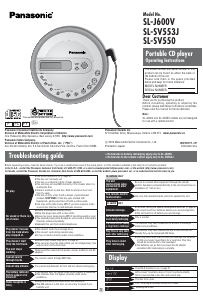 Handleiding Panasonic SL-J600VP Discman