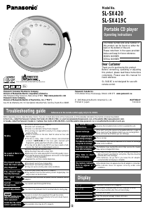 Manual Panasonic SL-SX420PY Discman