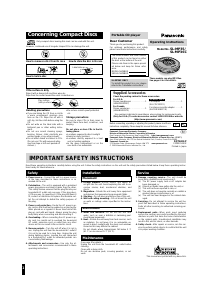 Manual Panasonic SL-MP35PC Discman
