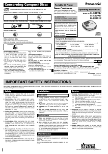 Manual Panasonic SL-SX290PC Discman