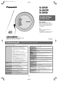 Manual Panasonic SL-SX429C Discman