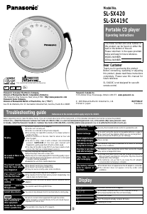 Handleiding Panasonic SL-SX420PC Discman