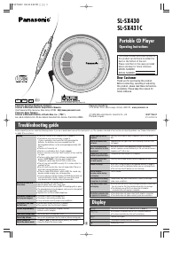 Manual Panasonic SL-SX431C Discman