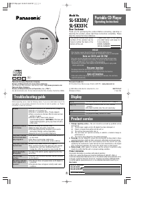 Manual Panasonic SL-SX330 Discman