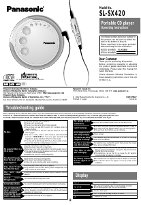 Handleiding Panasonic SL-SX420 Discman