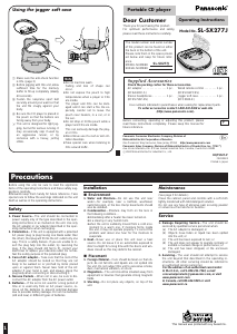 Manual Panasonic SL-SX277J Discman