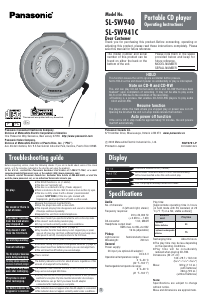 Handleiding Panasonic SL-SW941CP Discman