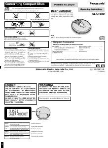 Handleiding Panasonic SL-CT480 Discman