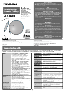 Manual Panasonic SL-CT810 Discman