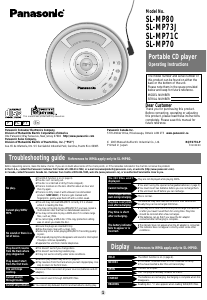 Manual Panasonic SL-MP70PY Discman