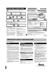 Manual Panasonic SL-CT489V Discman