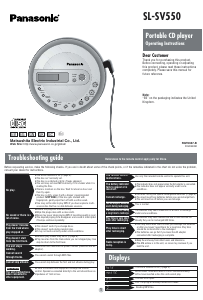 Manual Panasonic SL-SV550GC Discman