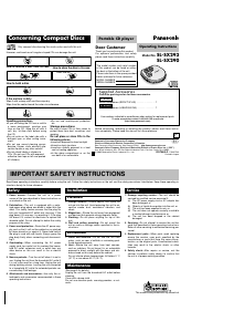 Manual Panasonic SL-SX293 Discman