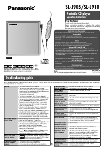 Manual Panasonic SL-J910 Discman