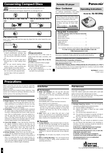 Manual Panasonic SL-SX286J Discman