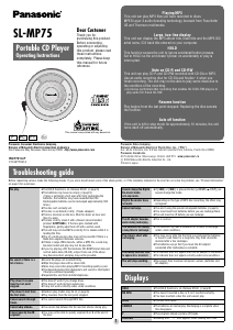 Manual Panasonic SL-MP75 Discman