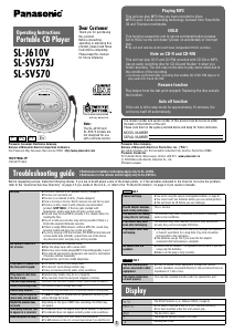 Manual Panasonic SL-SV573J Discman