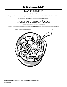 Mode d’emploi KitchenAid KGCC566RBL Architect Table de cuisson