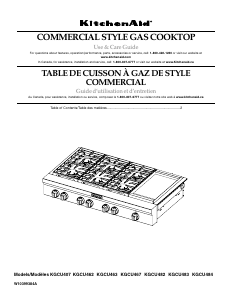 Mode d’emploi KitchenAid KGCU407VSS Table de cuisson