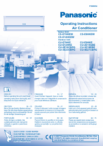 Manual Panasonic CU-E9HKE Air Conditioner