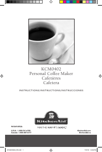Manual de uso KitchenAid KCM0402OB Máquina de café