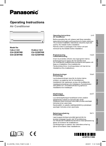 Bruksanvisning Panasonic CU-CZ25TKE Klimaanlegg