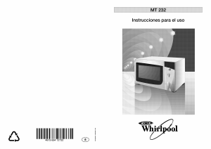 Manual de uso Whirlpool MT 232/Noir Microondas