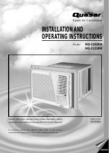 Manual Quasar HQ-2101RH Air Conditioner