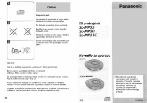 Priročnik Panasonic SL-MP30EG Discman