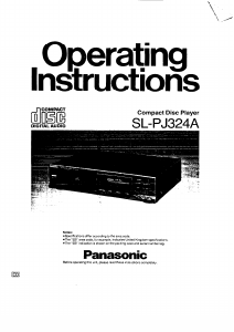 Handleiding Panasonic SL-PJ324A CD speler