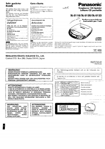 Bedienungsanleitung Panasonic SL-S118 Discman