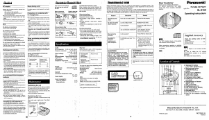 Handleiding Panasonic SL-S159 Discman