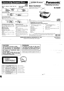 Manual Panasonic SL-S650 Discman