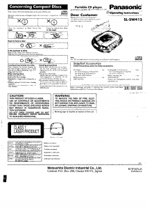 Handleiding Panasonic SL-SW415 Discman