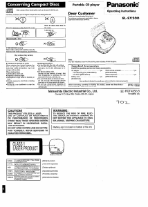 Handleiding Panasonic SL-SX300 Discman