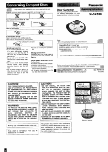 Manual Panasonic SL-SX338 Discman