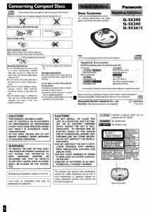 Handleiding Panasonic SL-SX340 Discman