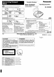 Manual Panasonic SL-SX500 Discman