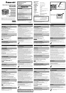 Mode d’emploi Panasonic RQ-A220EG Enregistreur de cassettes