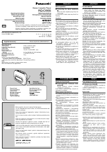 Manuale Panasonic RQ-CW05 Registratore a cassette