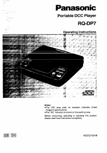 Manual Panasonic RQ-DP7 Cassette Recorder