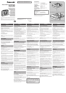 Instrukcja Panasonic RQ-E25V Magnetofon kasetowy