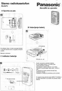 Priročnik Panasonic RQ-E27V Snemalnik kaset