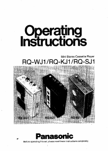 Bedienungsanleitung Panasonic RQ-KJ1 Kassettenrekorder