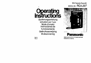 Manual Panasonic RQ-L307 Cassette Recorder