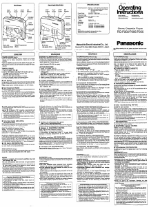 Manuale Panasonic RQ-P202 Registratore a cassette