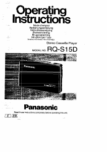 Manual Panasonic RQ-S15D Cassette Recorder