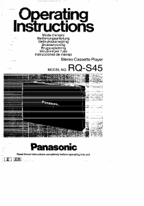 Manual Panasonic RQ-S45 Cassette Recorder