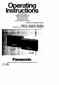 Handleiding Panasonic RQ-S80 Cassetterecorder