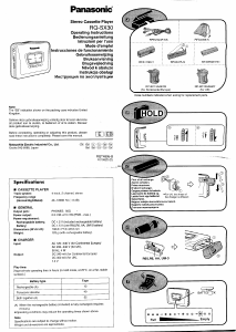 Руководство Panasonic RQ-SX30 Кассетный магнитофон